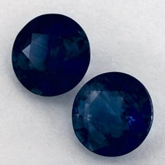 1.77 Karat Blauer runder Saphir, loser Edelstein