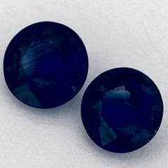 1.77 Karat Blauer runder Saphir, loser Edelstein