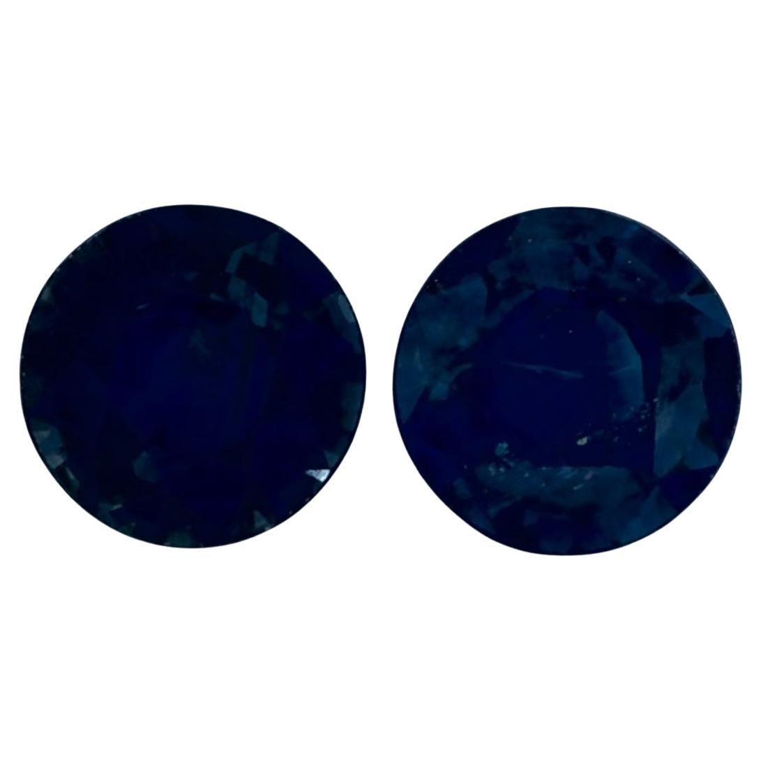 1.77 Ct Blue Sapphire Round Loose Gemstone
