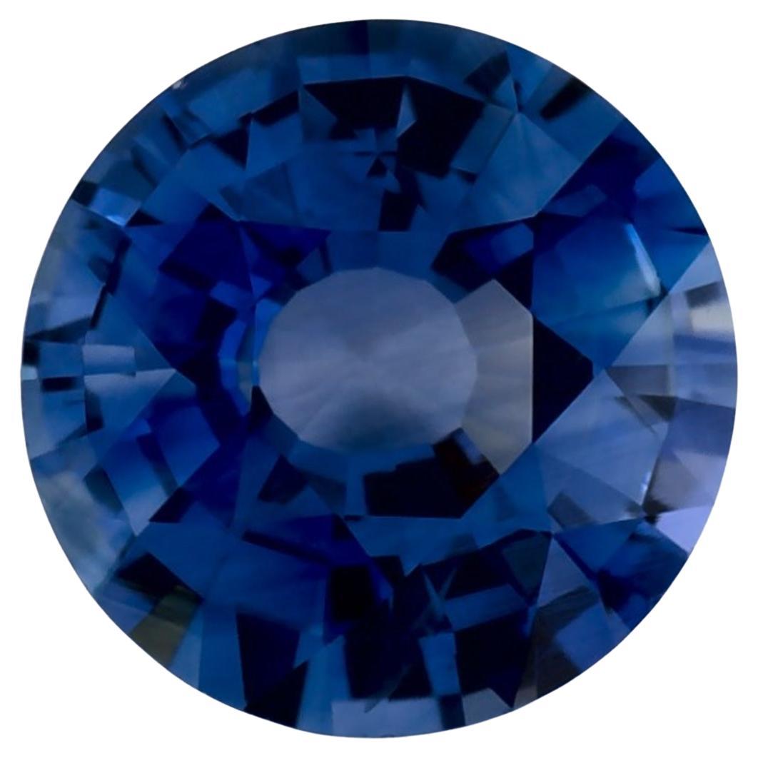 1.77 Ct Blue Sapphire Round Loose Gemstone