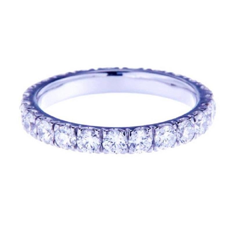 1.77 Ct Diamonds 18kt White Gold Wedding Ring For Sale