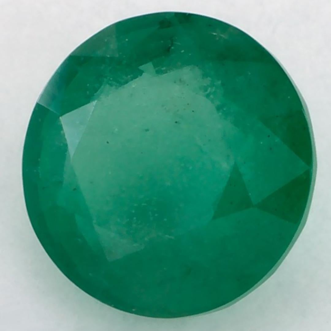 Round Cut 1.77 Ct Emerald Round Loose Gemstone For Sale