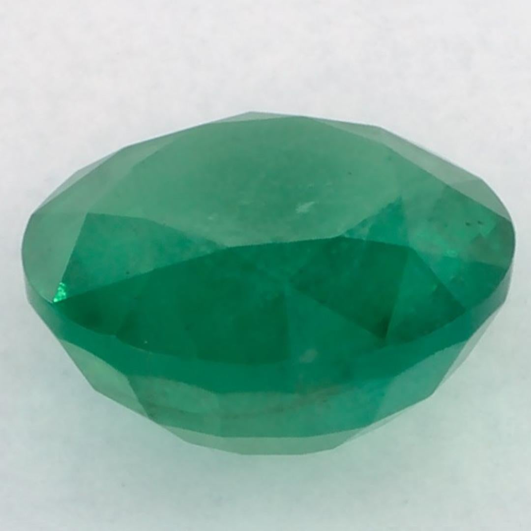 1.77 Ct Emerald Round Loose Gemstone In New Condition For Sale In Fort Lee, NJ