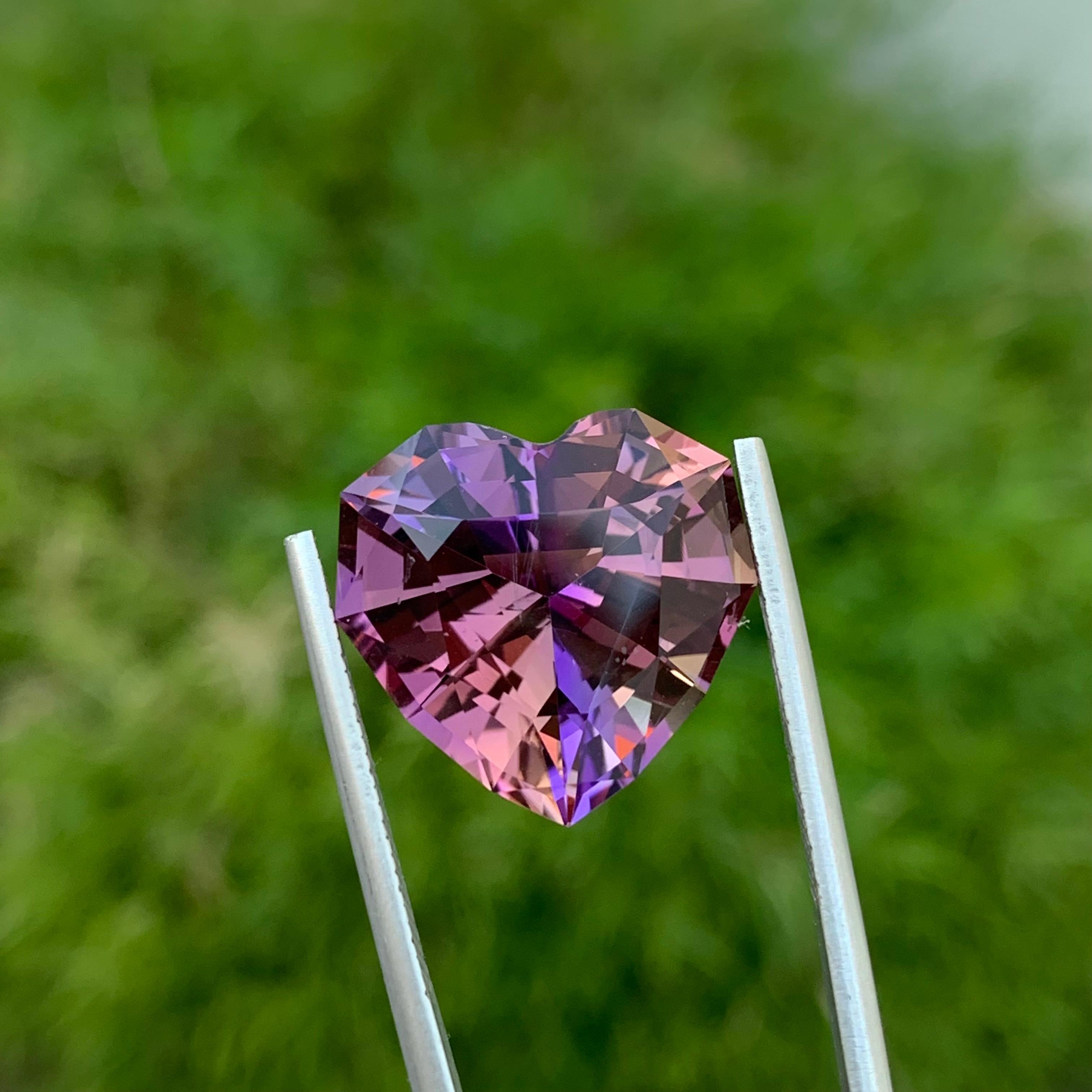 Heart Cut 17.70 Carat Natural Loose Ametrine Heart Shape Gem For Necklace Jewellery For Sale