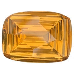 17.70 Carat Natural Loose Honey Citrine Emerald Shape Gemstone
