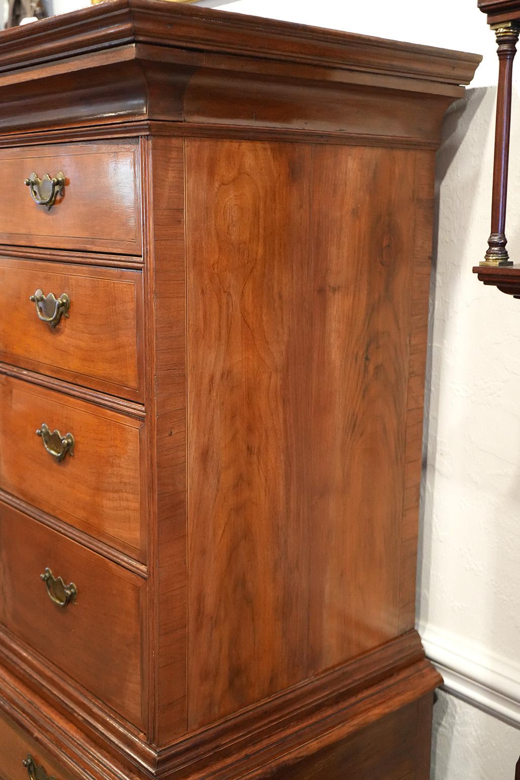 1770s Rhode Island Queen Anne Walnut Original Highboy 7