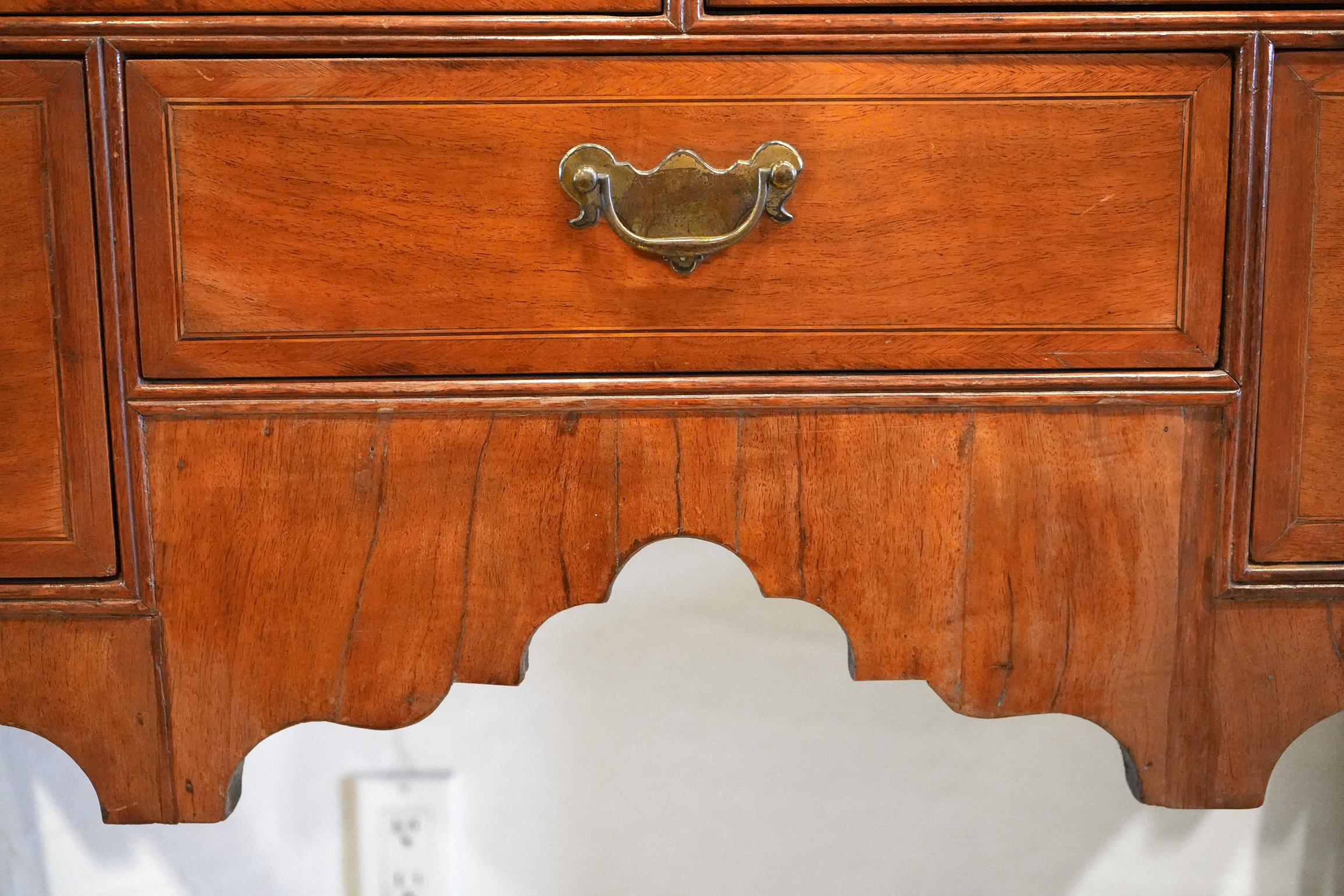 1770s Rhode Island Queen Anne Walnut Original Highboy 1