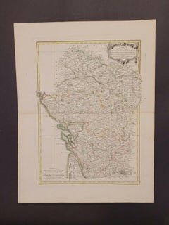 1771 Bonne Map of Poitou, Touraine and Anjou, France, Ric.a015