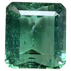 17.71 carat bluish green Tourmaline octagon Faceted cutstone Top Quality Natural