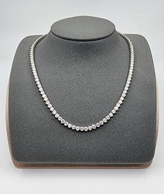 Collar de tenis de diamantes de 3 garras de 17,71 ct
