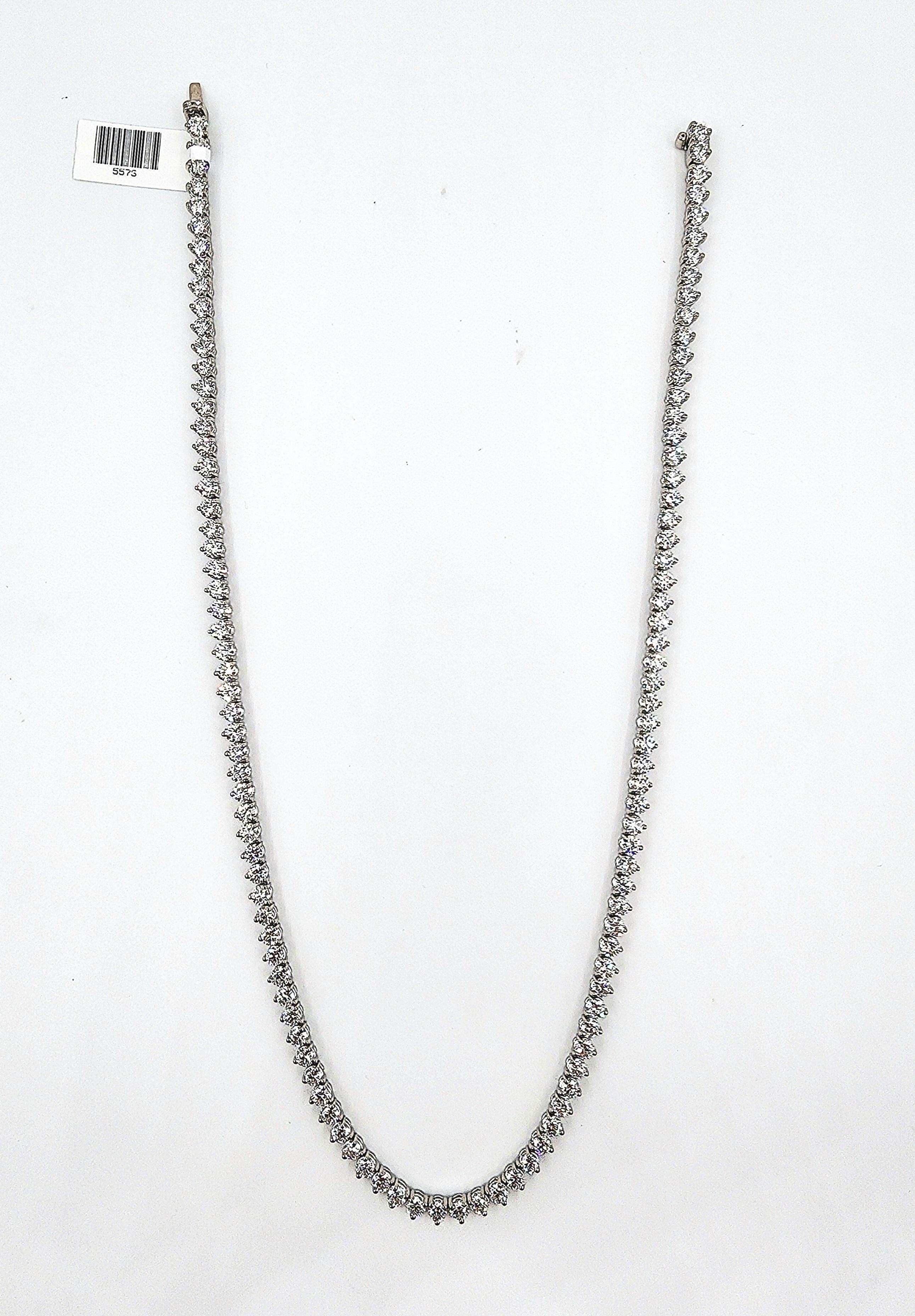 Collar de tenis con diamantes de 17.71 quilates en venta 2
