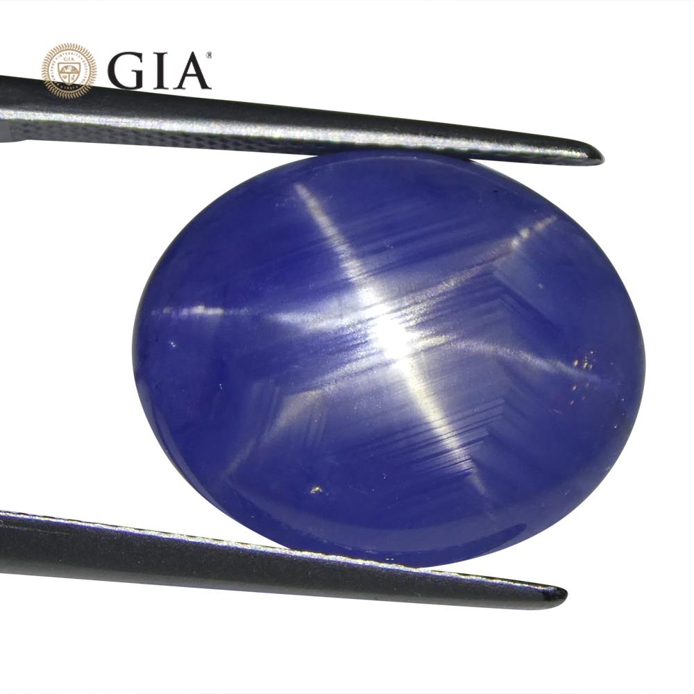 17.72ct Oval Blue Star Sapphire GIA Certified Sri Lanka Unheated  In New Condition For Sale In Toronto, Ontario