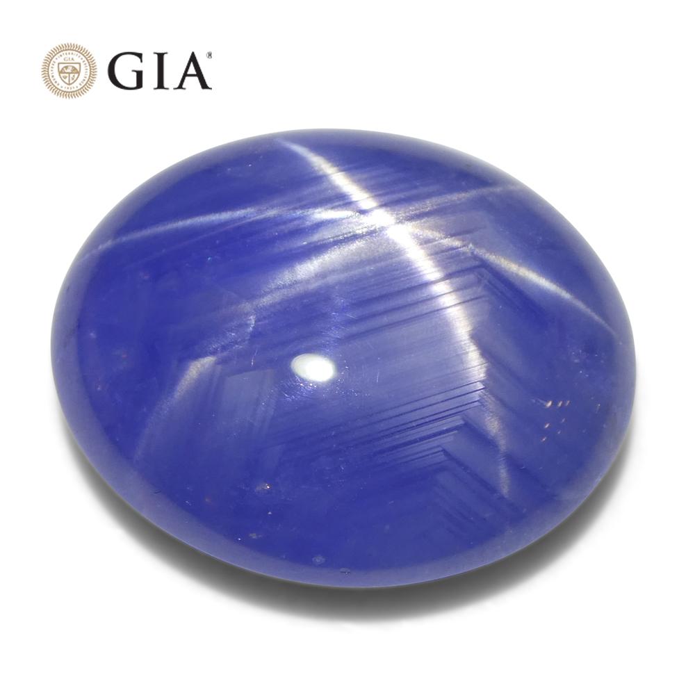 Women's or Men's 17.72ct Oval Blue Star Sapphire GIA Certified Sri Lanka Unheated  For Sale