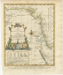 1773 Map of Persia, Gujarat & Malabar Coasts – Arabia to India, Hand-Colored