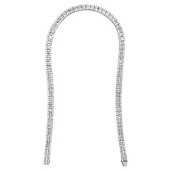 17.74 Carat White Diamond White Gold Necklace