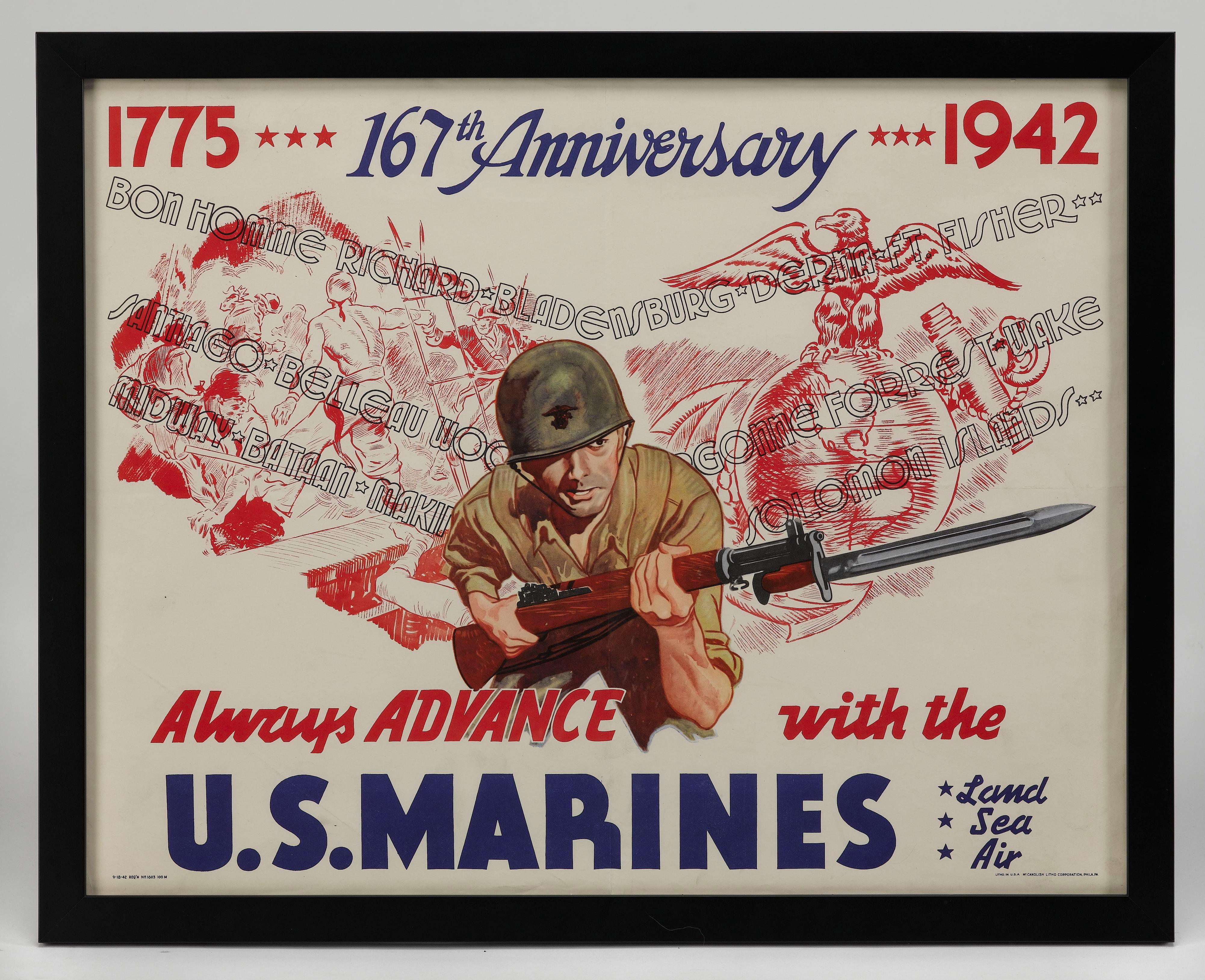 „1775- 167. Jahrestag – 1942. Immer vorwärts mit den U.S. Marines