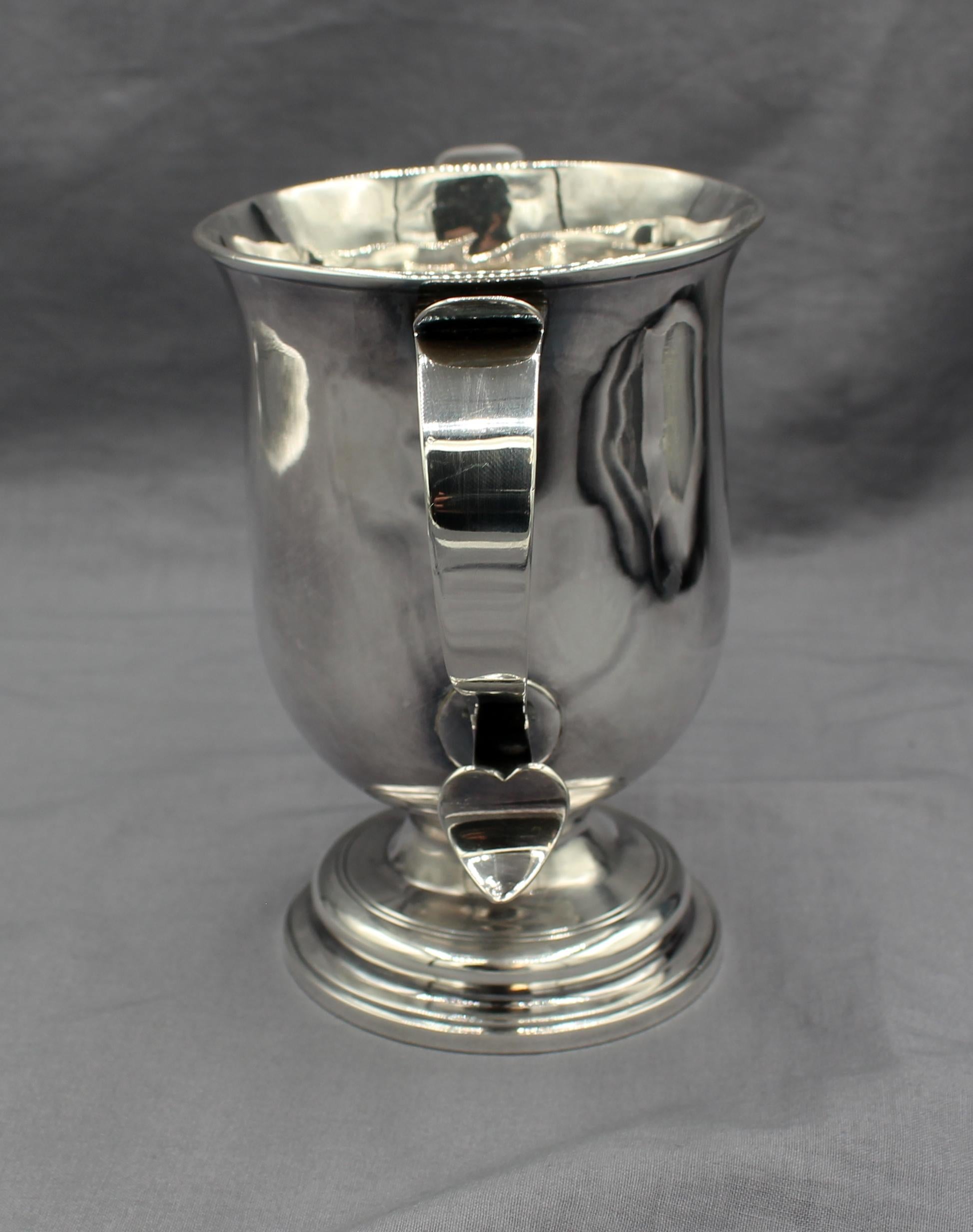 George III 1775 Sterling Silver English Loving Cup For Sale