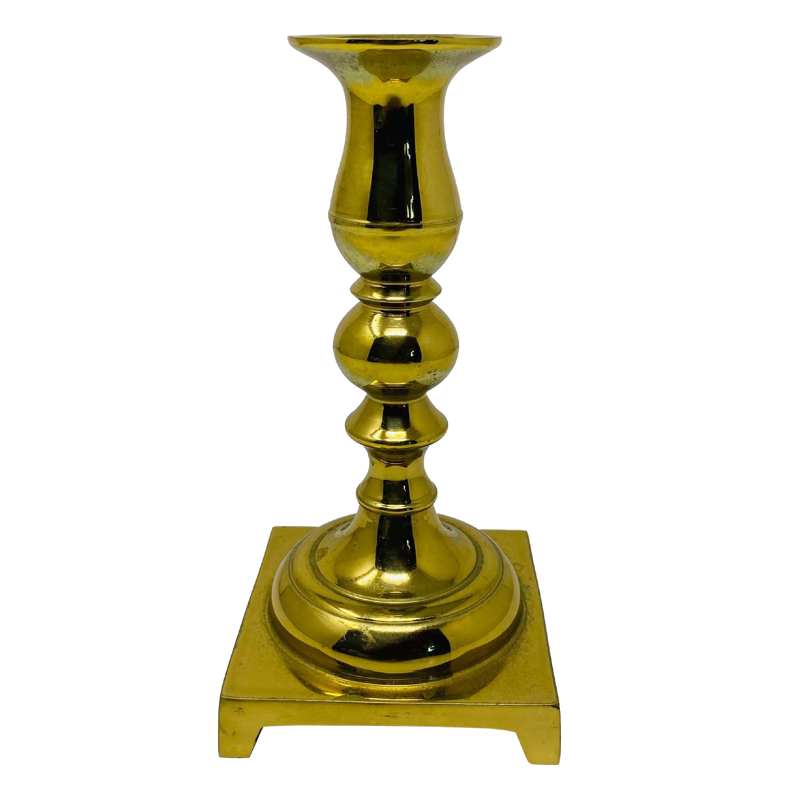 1776 1976 Bicentennial Limited ED Brass Candlestick by Virginia Metalcrafters For Sale