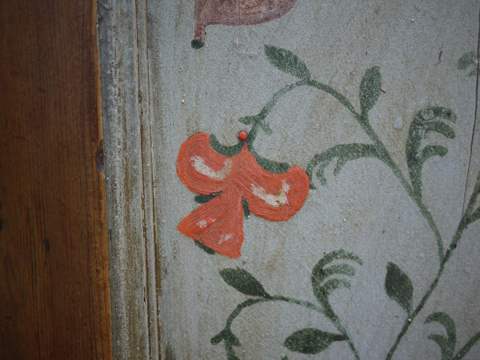 1776 Floral Painted Cupboard - European Alps For Sale 6
