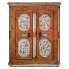 Antique 1776 Floral Painted Cupboard - European Alps