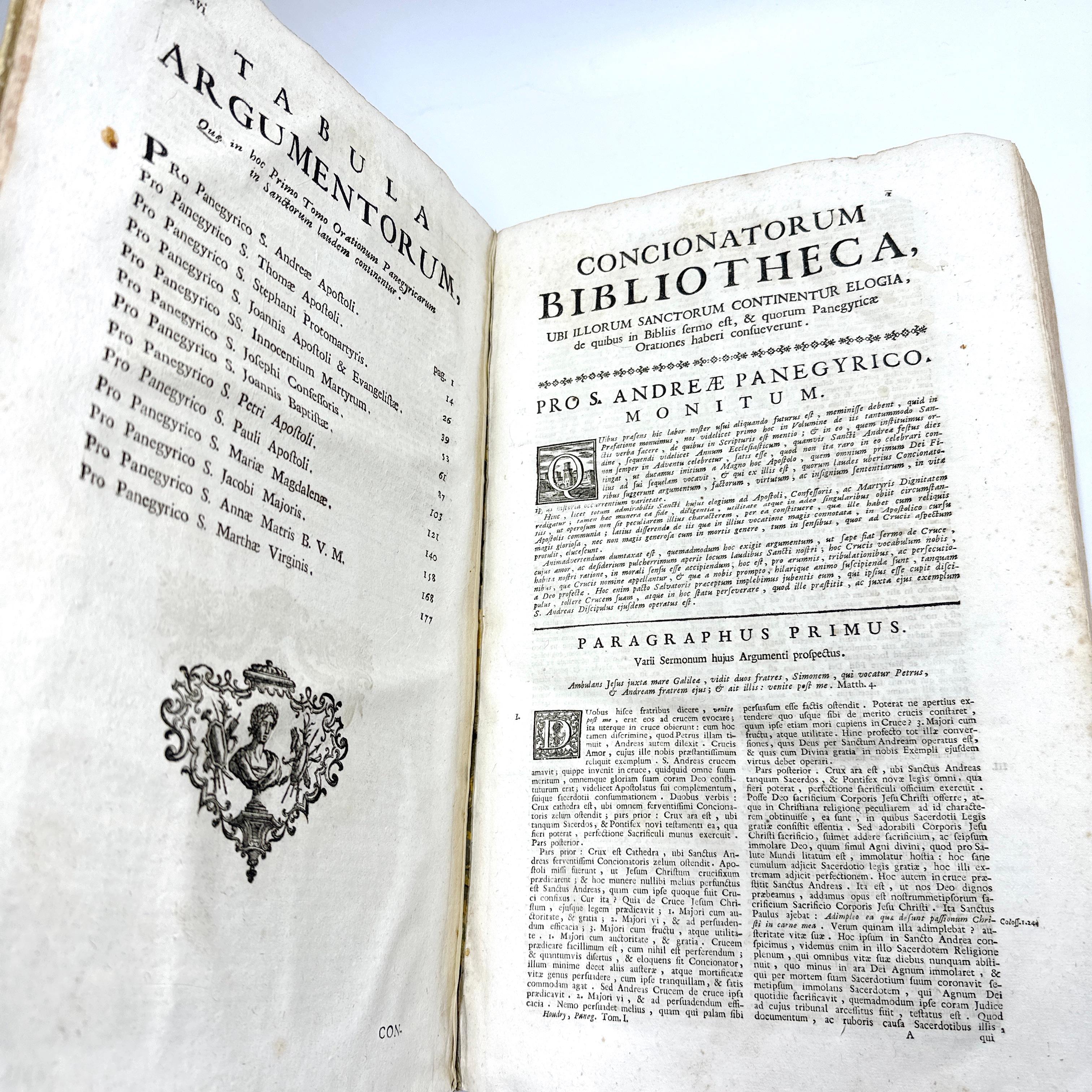 1776 R.P. Vincentii Houdry, E Societate Jesu Bibliotheca (Alle 5 Bände als 1) gedruckt im Angebot 1