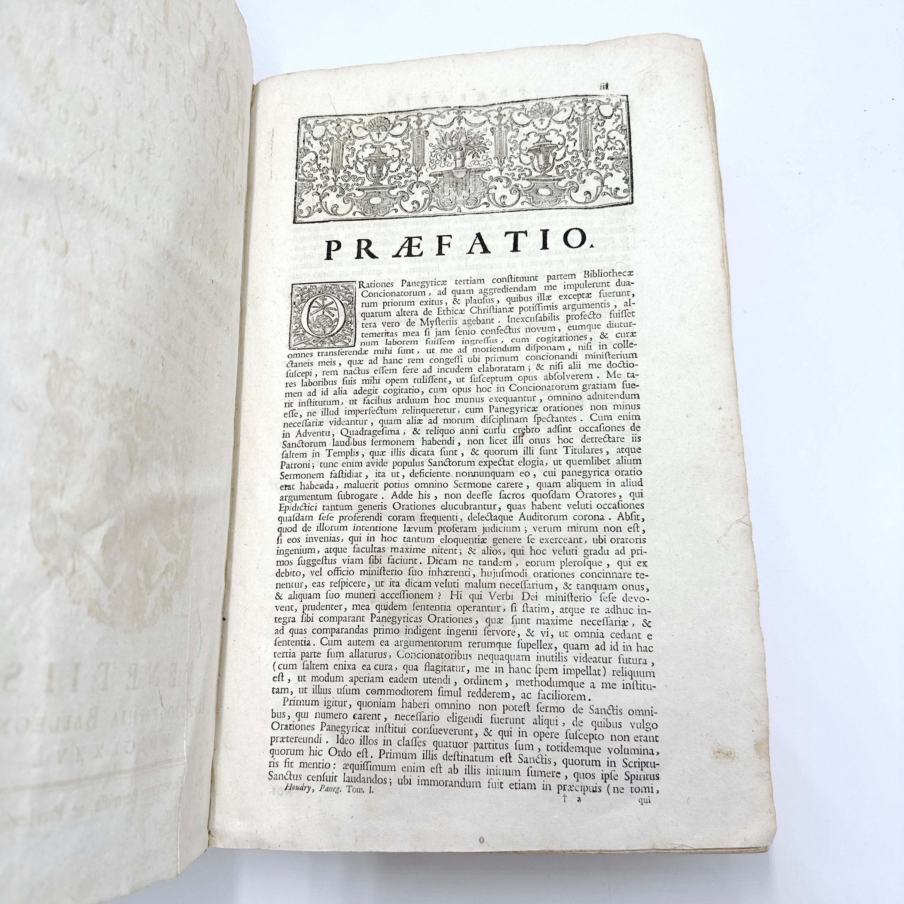 1776 R.P. Vincentii Houdry, E Societate Jesu Bibliotheca (Alle 5 Bände als 1) gedruckt im Angebot 2