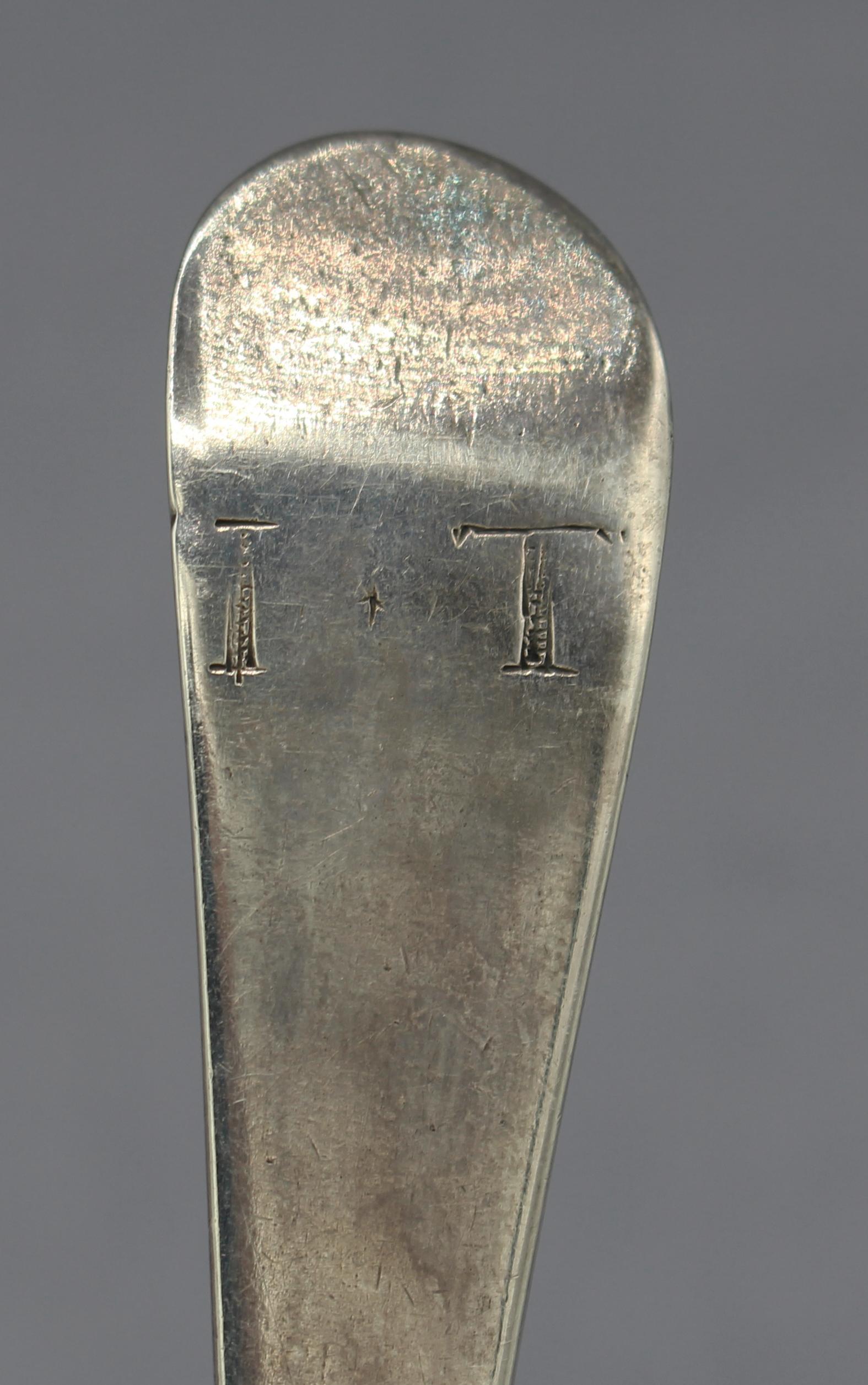 English 1777 Hanoverian Pattern Sterling Silver Tablespoon by Hester Bateman For Sale