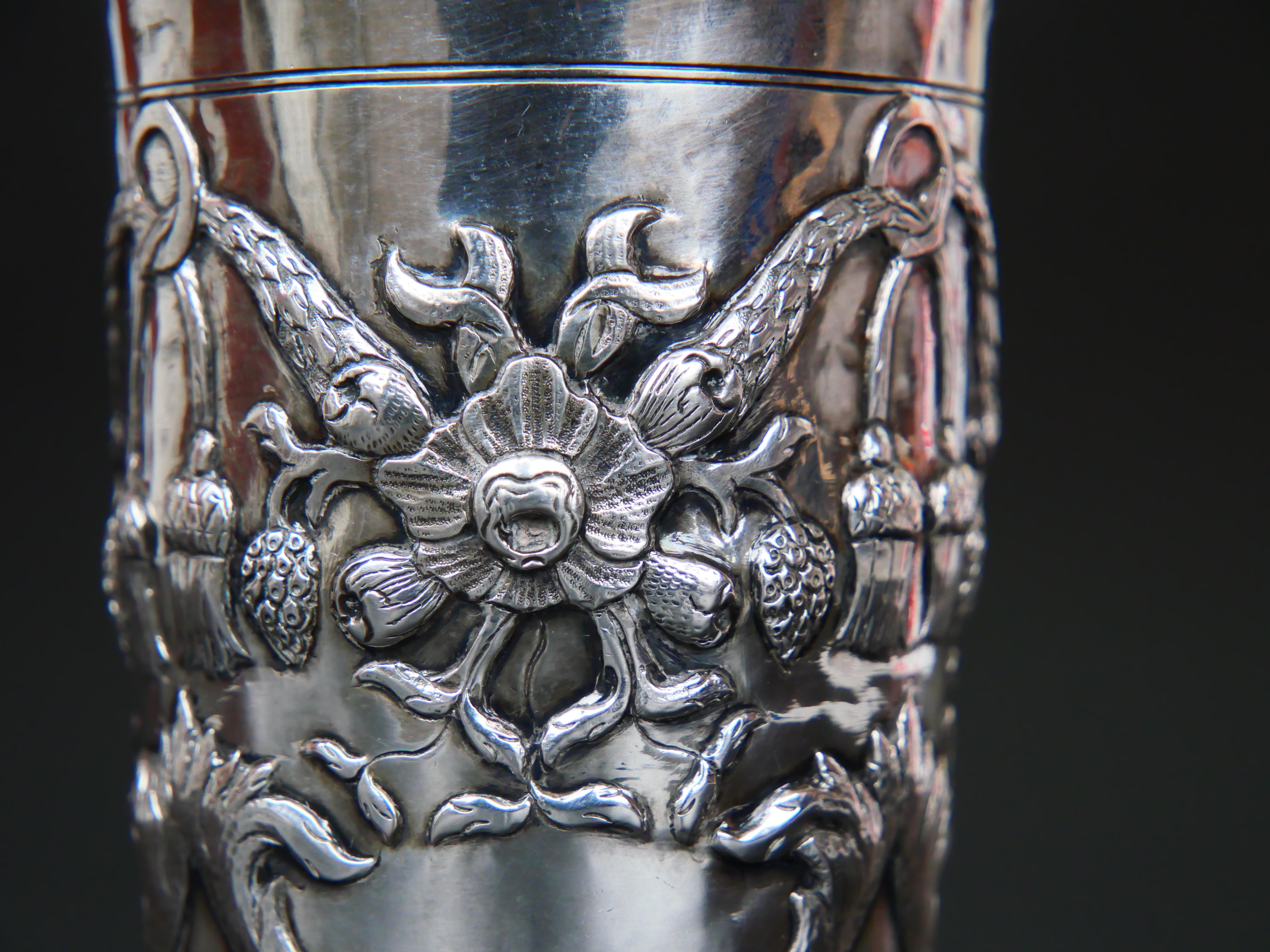 1779 Antique Tsarist Imperial Russian Cup solid 84 Sterling Silver / 102 gr Unisexe en vente