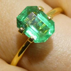 1.77ct Octagonal/Emerald Cut Green Emerald from Zambia
