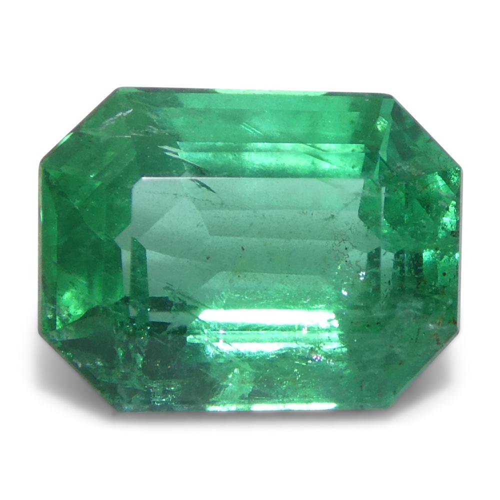 1.77ct Octagonal/Emerald Cut Green Emerald from Zambia (Émeraude verte de Zambie) Neuf - En vente à Toronto, Ontario