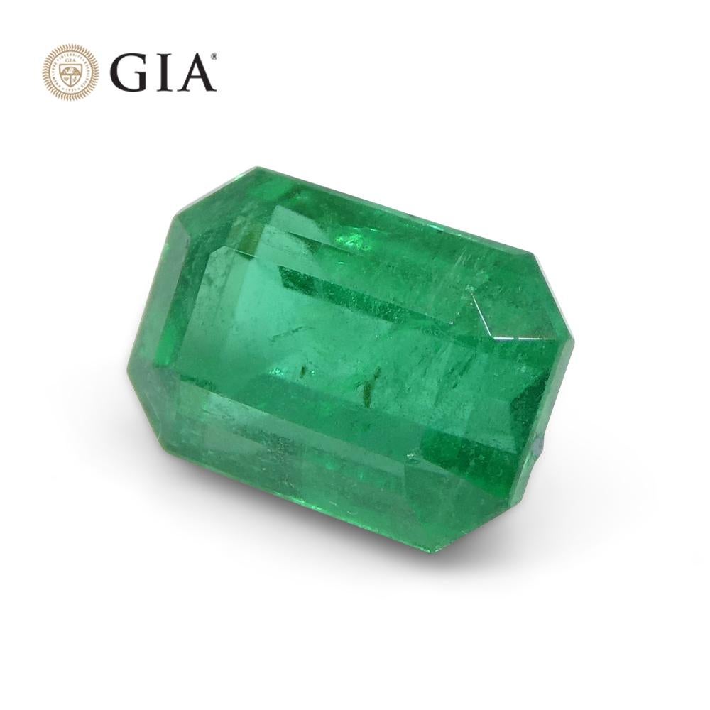 1.77ct Achteck/Smaragdschliff Grüner Smaragd GIA zertifiziert Sambia im Angebot 6