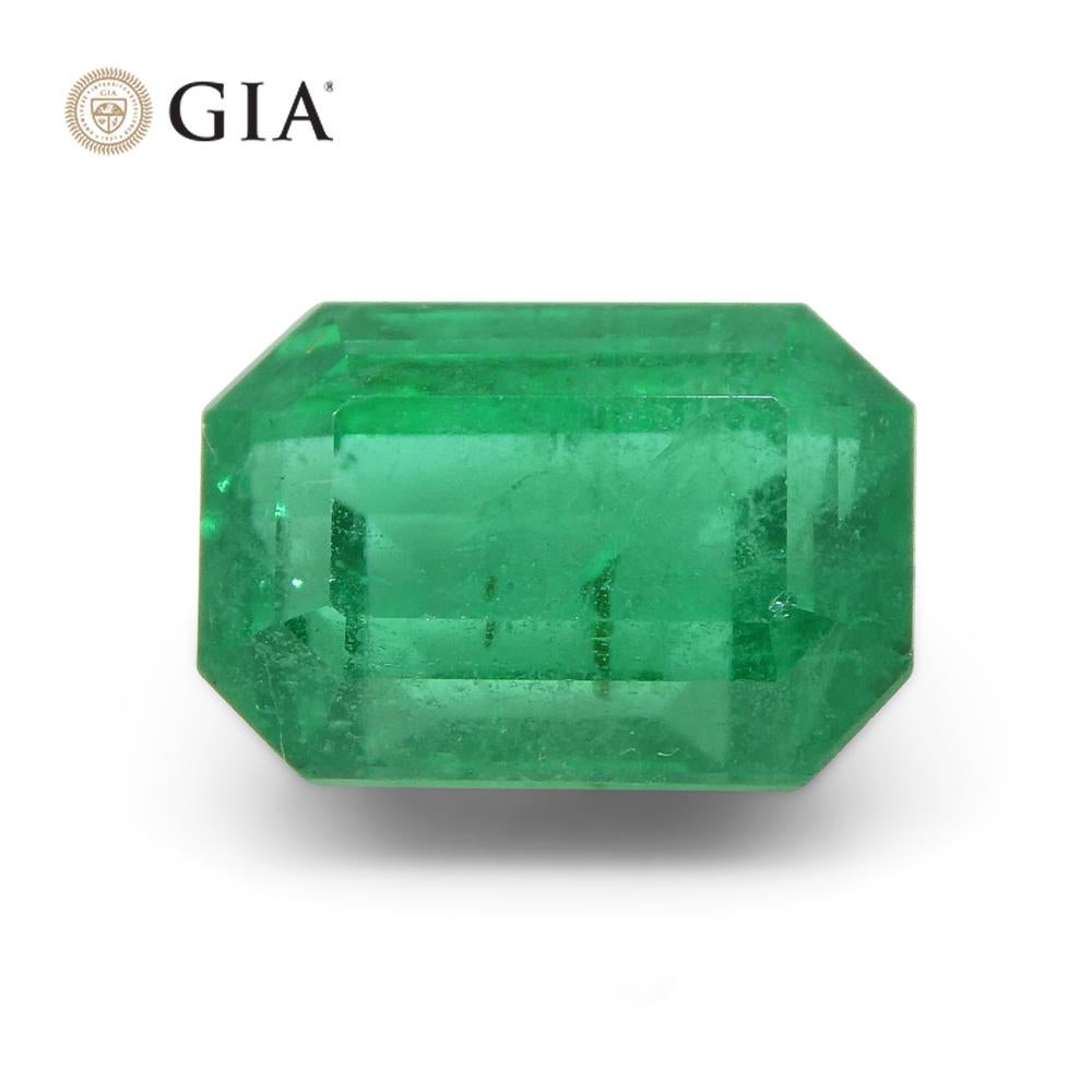 1.77ct Achteck/Smaragdschliff Grüner Smaragd GIA zertifiziert Sambia im Angebot 7