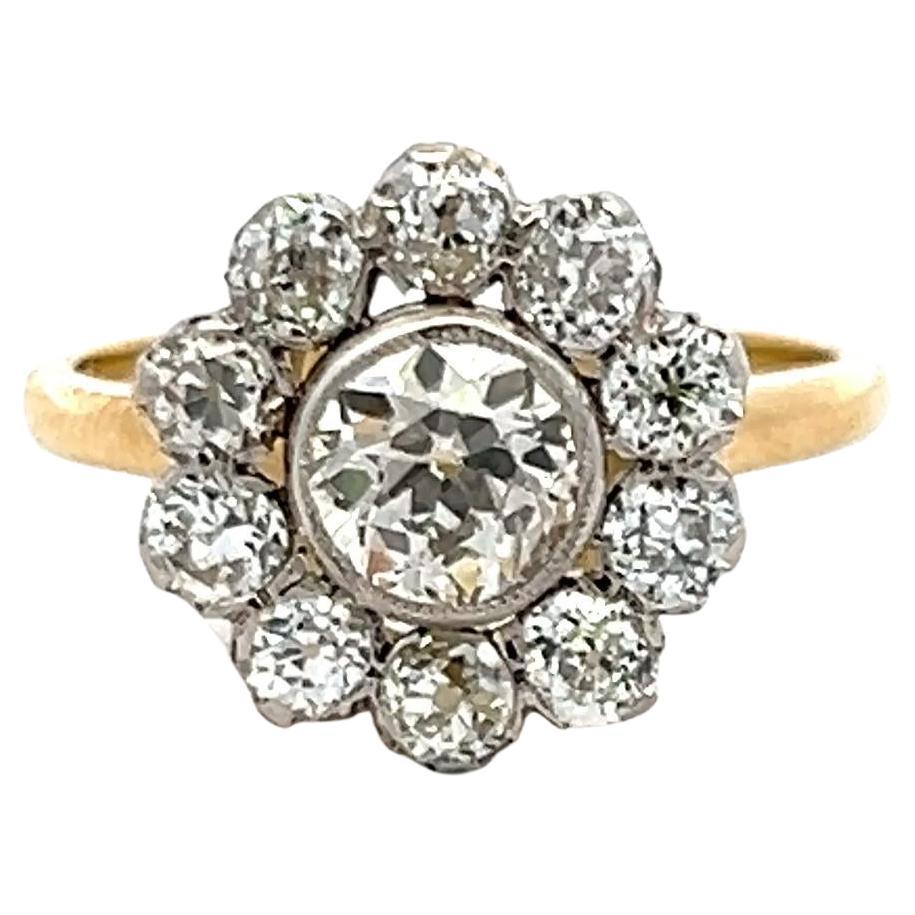 1.77ct Old Miner
Old European Cut Diamond Edwardian Ring 18K/Platinum
