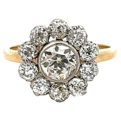 1.77ct Old Miner 
Old European Cut Diamond Edwardian Ring 18K/Platinum