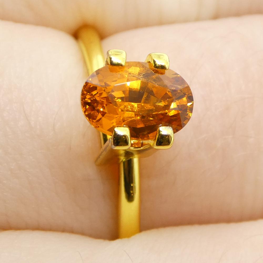 1.77ct Granato ovale Fanta Orange Mandarin Spessartite/Spessartine della Namibia in vendita 9