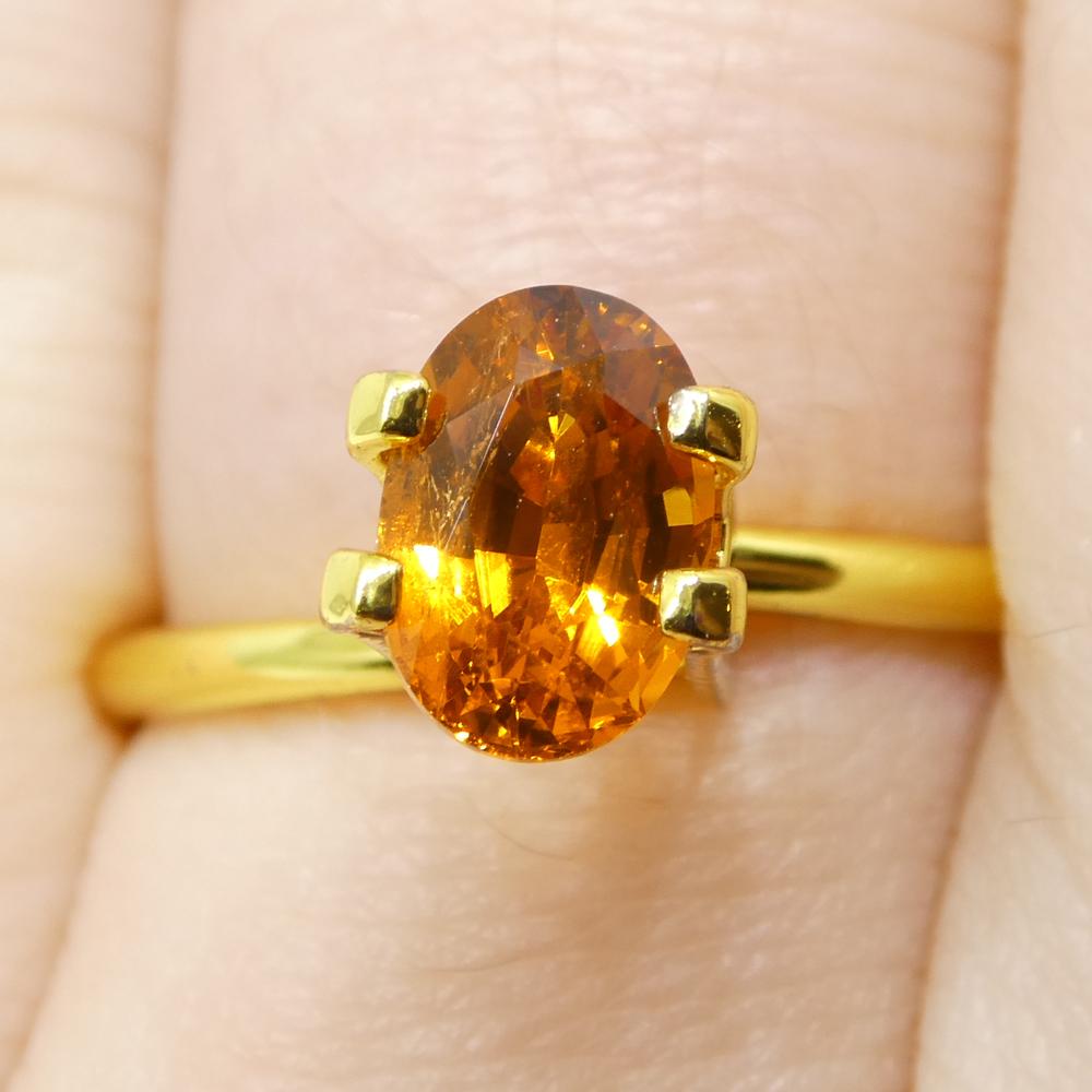 Taglio brillante 1.77ct Granato ovale Fanta Orange Mandarin Spessartite/Spessartine della Namibia in vendita