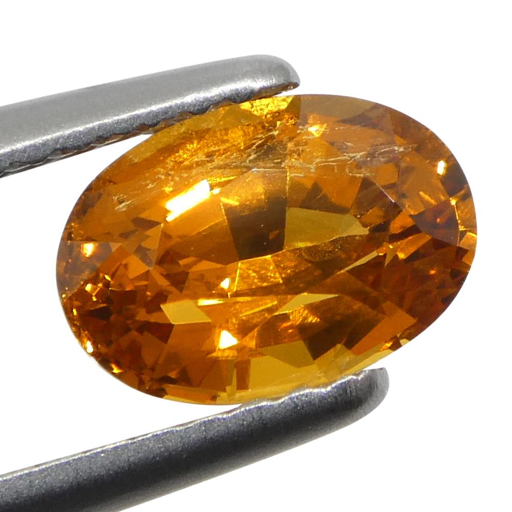 1.77ct Granato ovale Fanta Orange Mandarin Spessartite/Spessartine della Namibia In condizioni Nuovo in vendita a Toronto, Ontario