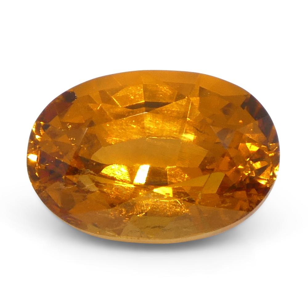 da uomo o donna 1.77ct Granato ovale Fanta Orange Mandarin Spessartite/Spessartine della Namibia in vendita