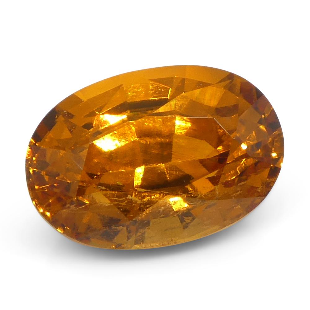 1.77ct Granato ovale Fanta Orange Mandarin Spessartite/Spessartine della Namibia in vendita 1