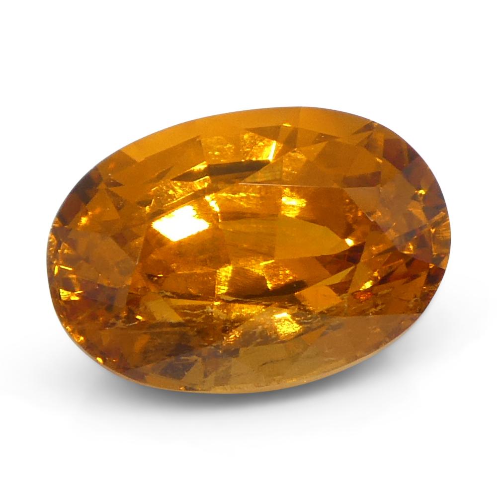 1.77ct Granato ovale Fanta Orange Mandarin Spessartite/Spessartine della Namibia in vendita 2