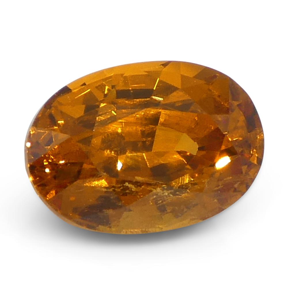 1.77ct Granato ovale Fanta Orange Mandarin Spessartite/Spessartine della Namibia in vendita 3