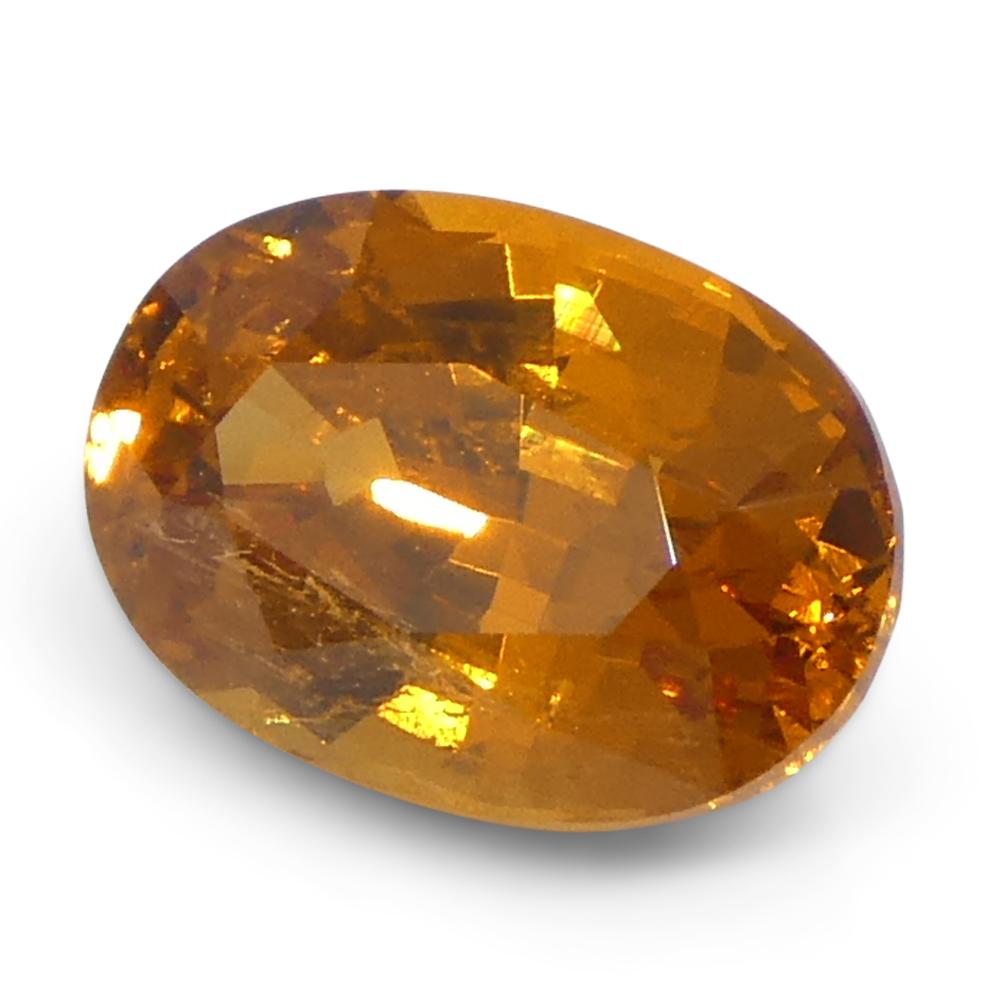 1.77ct Granato ovale Fanta Orange Mandarin Spessartite/Spessartine della Namibia in vendita 4