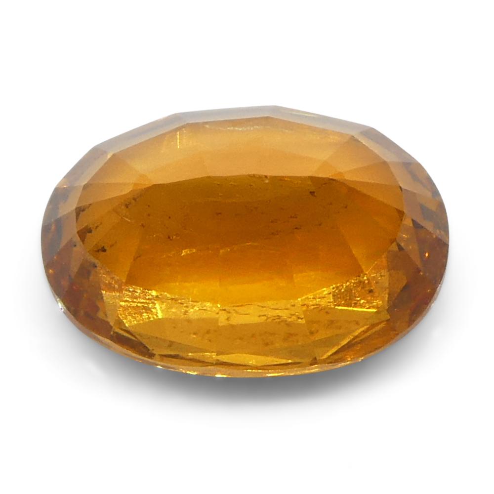 1.77ct Granato ovale Fanta Orange Mandarin Spessartite/Spessartine della Namibia in vendita 5
