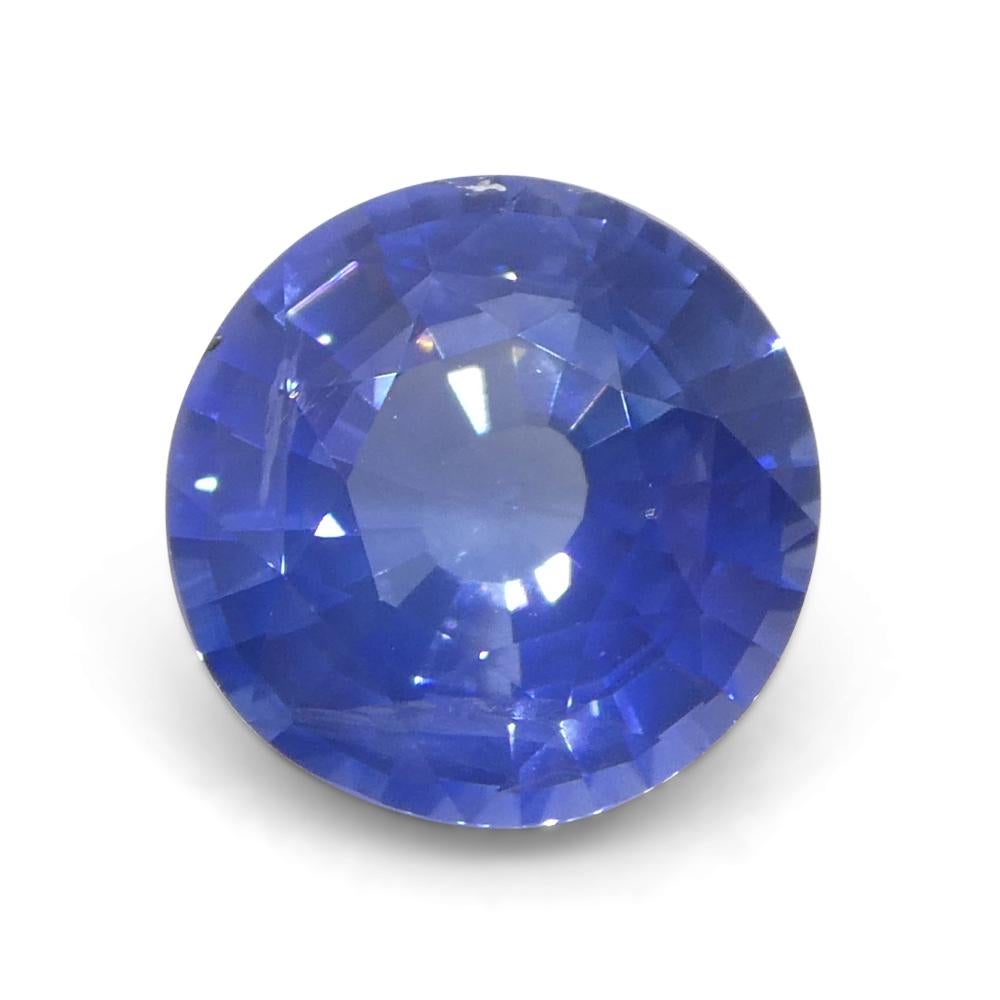 1.77 Karat runder blauer Saphir aus Sri Lanka 6