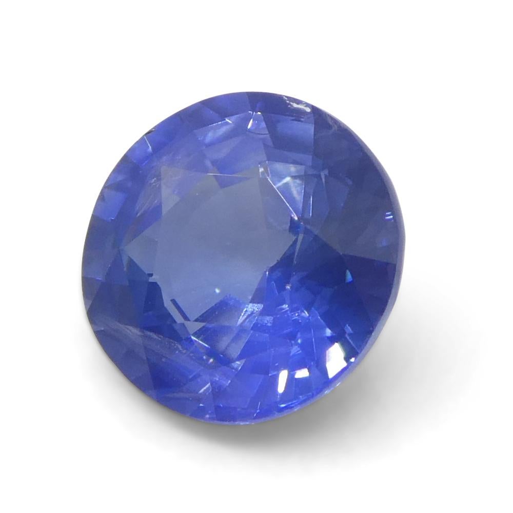 1.77 Karat runder blauer Saphir aus Sri Lanka 7