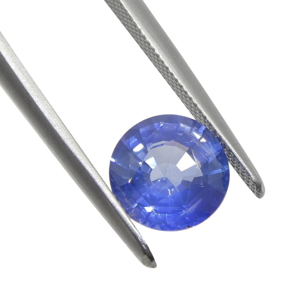 1.77ct Round Blue Sapphire from Sri Lanka For Sale 3