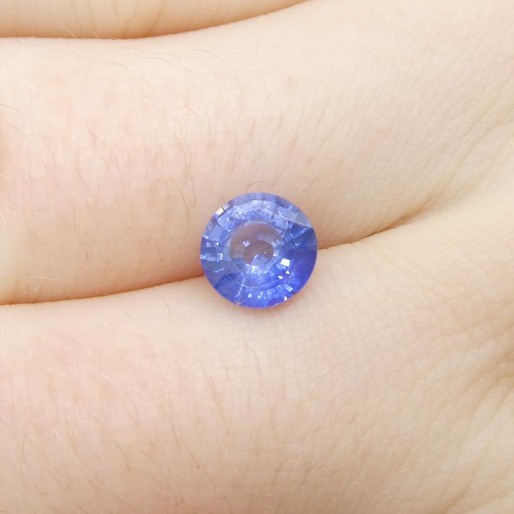 1.77ct Round Blue Sapphire from Sri Lanka For Sale 4