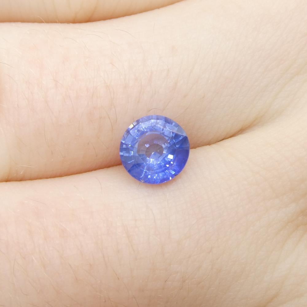 1.77 Karat runder blauer Saphir aus Sri Lanka 5