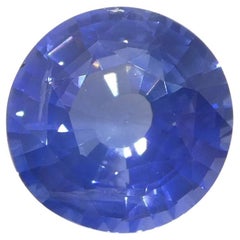 Saphir bleu rond 1.77 carat provenant du Sri Lanka