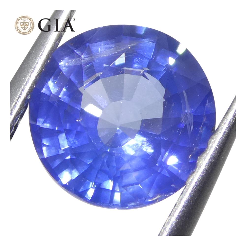 1.77ct Round Blue Sapphire GIA Certified Madagascar For Sale 6